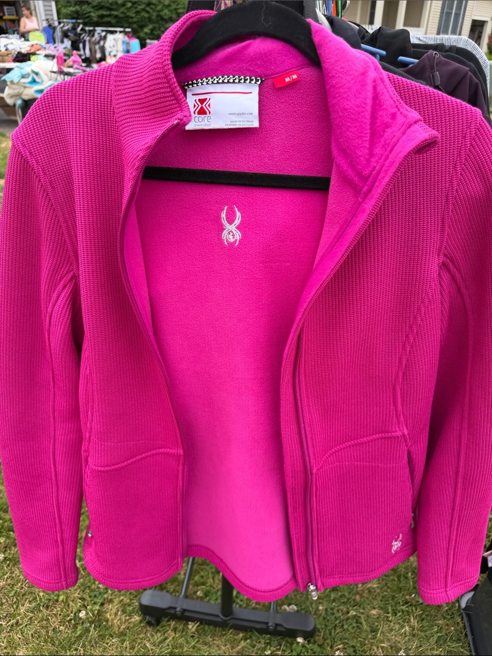 Core by Spyder Girls' Bright Pink Zip-Up Puffer Jacket